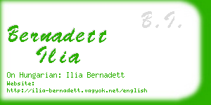 bernadett ilia business card